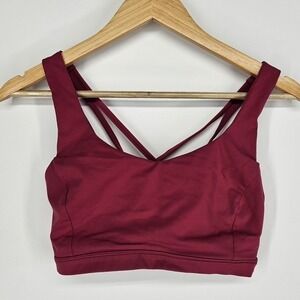 EUC Lululemon Energy Sports Bra Burgundy Medium Support